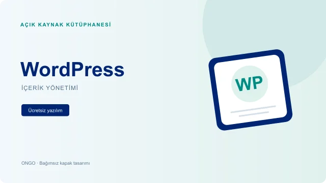 WordPress – İçerik Yönetim Sistemi için bağımsız ONGO kapak tasarımı