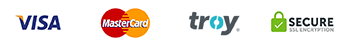 Visa, Mastercard, Troy ve güvenli ödeme